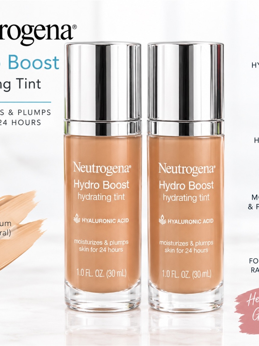 Neutrogena Hydro Boost Hydrating Tint - Cocoa 115- Lot of 2